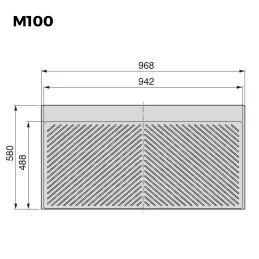 Plastična zaštitna podloga za ormarić SINK / Antracit