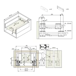 Kuhinjska kutija - INTERBOX Premium 16 - 84 mm / Antracit