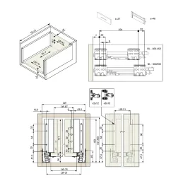 Kuhinjska kutija - INTERBOX Premium 16 - 167 mm / Bijela