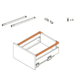 Set relinga za kuhinjsku kutiju - INTERBOX Premium / Bijela