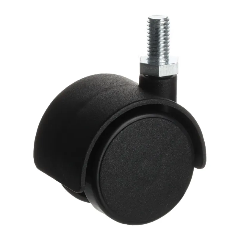 Namještajski kotačić crni sa vijakom CHAIR - bez kočnice / 40 mm