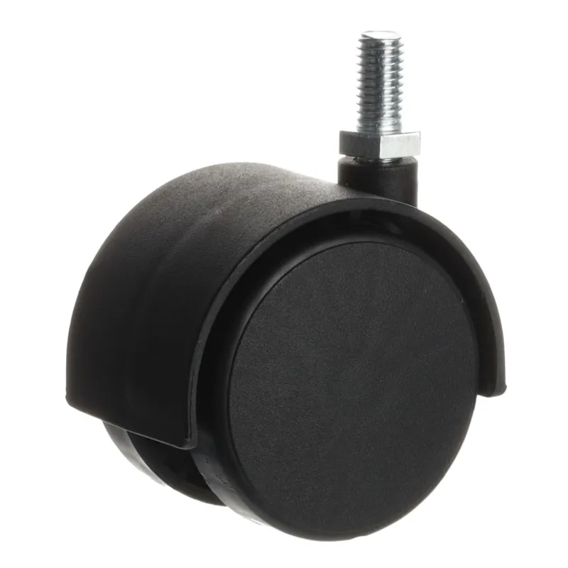 Namještajski kotačić crni s vijkom CHAIR - bez kočnice / 50 mm