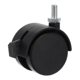 Namještajski kotačić crni sa vijkom CHAIR - s kočnicom / 50 mm