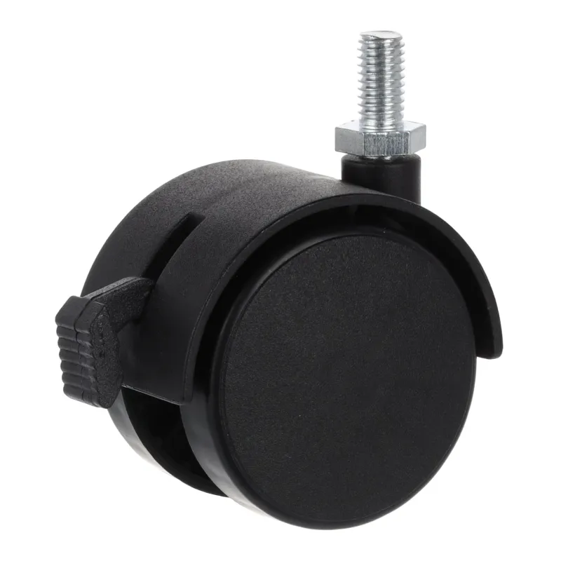 Namještajski kotačić crni sa vijkom CHAIR - s kočnicom / 50 mm