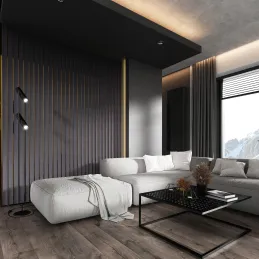 Lamelni dekorativni profil AMBER / Antracit