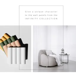 Lamelasti dekorativni profil INFINITY LUNA / Bijela