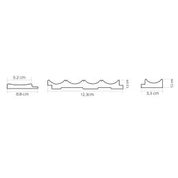 Lamelni dekorativni profil INFINITY ONDO / Bijela