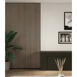 Završni profil za dekorativne letvice MARTEL / Prirodni hrast - crna