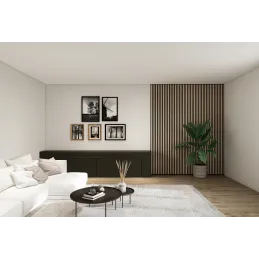 Završni profil za dekorativne letvice MARTEL / Prirodni hrast - crna