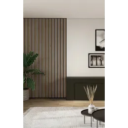 Završni profil za dekorativne letvice MARTEL / Prirodni hrast - crna