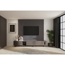 Lamelni ukrasni profil MARTEL / Sivi hrast - crna