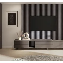 Lamelni ukrasni profil MARTEL / Sivi hrast - crna