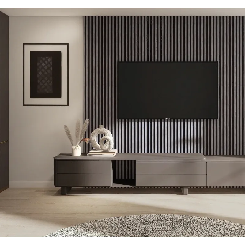 Lamelni ukrasni profil MARTEL / Sivi hrast - crna