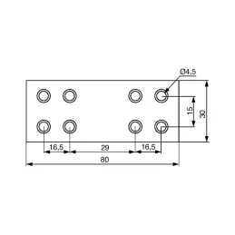 Spojni lim 80 x 30 mm / Bijeli cink