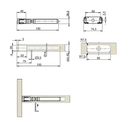 Skriveni nosač TRIADE Maxi T40 / Nikl