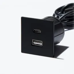 Električna utičnica USB punjač VersaPick / Crna mat