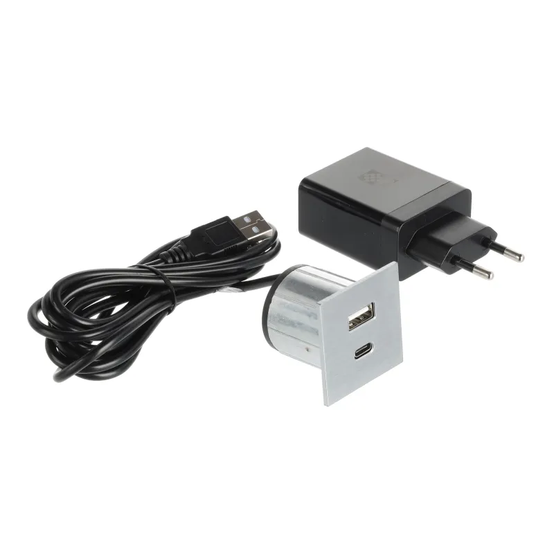 Električna utičnica USB punjač VersaPick / Nehrđajući čelik