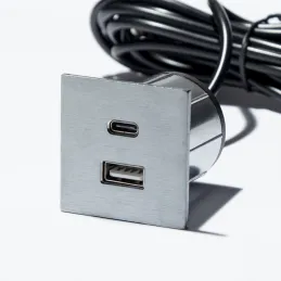 Električna utičnica USB punjač VersaPick / Nehrđajući čelik