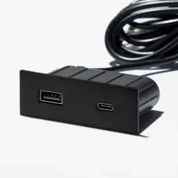 Električna utičnica USB punjač Square A+C / Mat crna