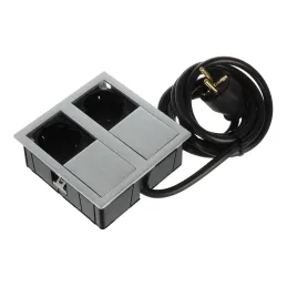 Električna utičnica VersaHit 2 x 230V FRENCH / Neorđajeni čelik