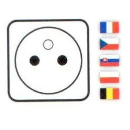 Električna utičnica VersaHit 2 x 230V FRENCH / Mat crna