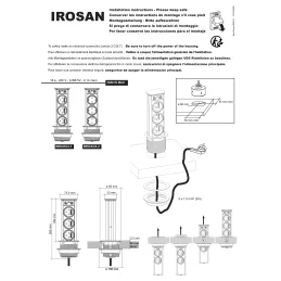 Izvlačna utičnica BRICK SCHUKO 3x230V + USB A / Nehrđajući čelik
