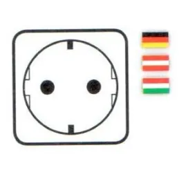 Interijerska utičnica za stol CIRCLE 80 SCHUKO 1x230V + USB A-C / Crna