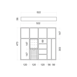 Organizator za nakit za ladicu ormara ELEGANTO / Antracit