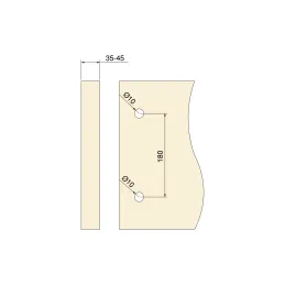 Ručka za klizna vrata PASSADENA / Crna mat