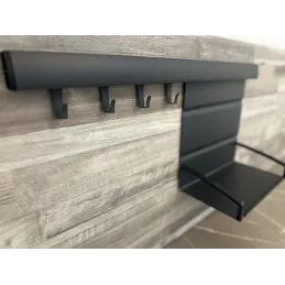 Zidna letva s 4 kukice OXXO / Antracit