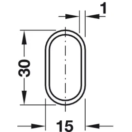 Set ovalna vješalica 1,25m s držačima 2kom / Zlatna sjajna