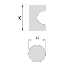 Ručka knopka PANAMA / Sjajni krom