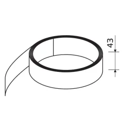 ABS rubna traka za radnu ploču Čelik Siva antracit / F620