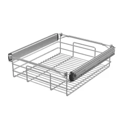 Izvlačna košara YANA 150 mm Srebrna / Kuglični vodilice s mekanim zatvaranjem