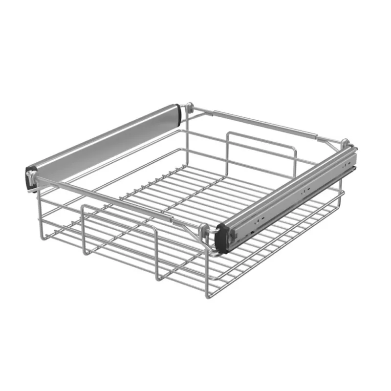 Izvlačna košara YANA 150 mm Srebrna / Kuglični vodilice s mekanim zatvaranjem