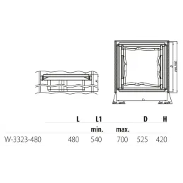 Izvlačna košara za rublje YANA Antracit / Kuglični vodilice s ublaživačem
