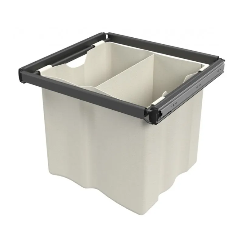 Izvlačna košara za rublje YANA Antracit / Kuglični vodilice s ublaživačem