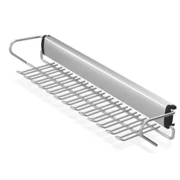 Izvlačna vješalica za kravate 500 mm s amortizacijom / Srebrna