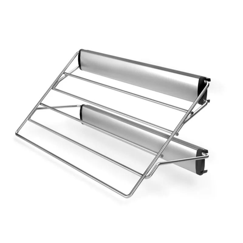 Izvlačni vješalica za hlače s ublaživačem / Srebrna