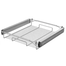 Izvlačna košara YANA 88 mm Srebrna / Ležajni vodilice s ublaživačem