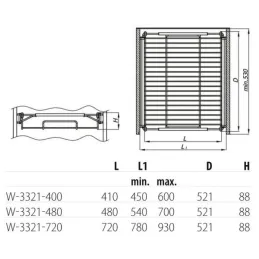 Izvlačna košara YANA 88 mm Srebrna / Ležajni vodilice s ublaživačem