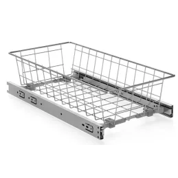 Izvlačna košara s ublaživačem LIVERO / Srebrna