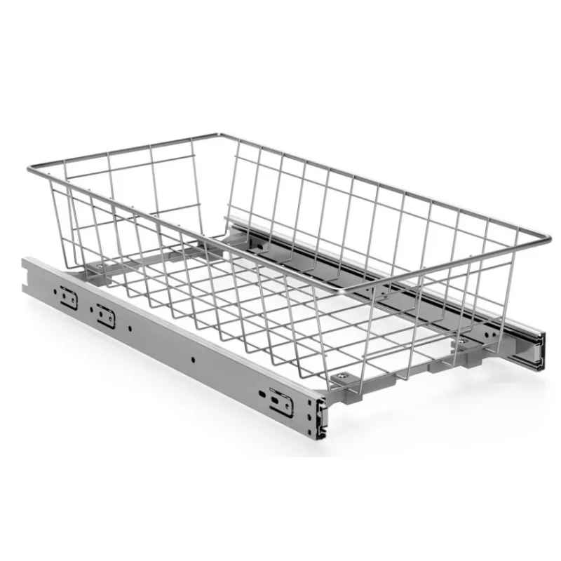 Izvlačna košara s ublaživačem LIVERO / Srebrna