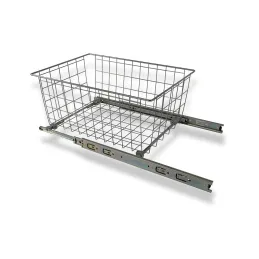 Izvlačna košara s ublaživačem LIVERO / Srebrna