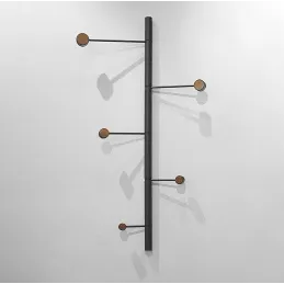 Dizajnerska zidna vješalica YOKO / Crna mat