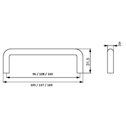 Ručka GONAT / Matirani nikal