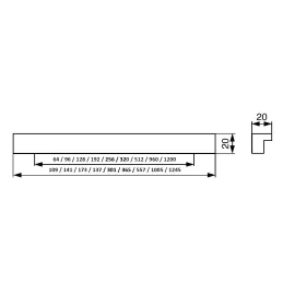 Drvena ručka GILAN / Lakirani hrast