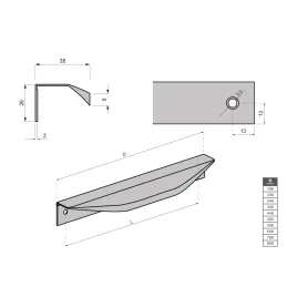 Ručka za rub vrata ALICANTE / Nehrđajući čelik