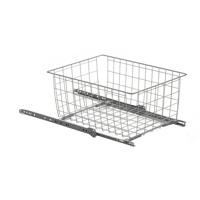 Izvlačna košara za ormar EKONOM / Srebrna