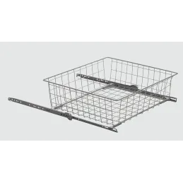 Izvlačna košara za ormar EKONOM / Srebrna